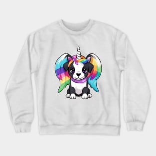 Cute Rainbow Unicorn Puppy Dog Crewneck Sweatshirt